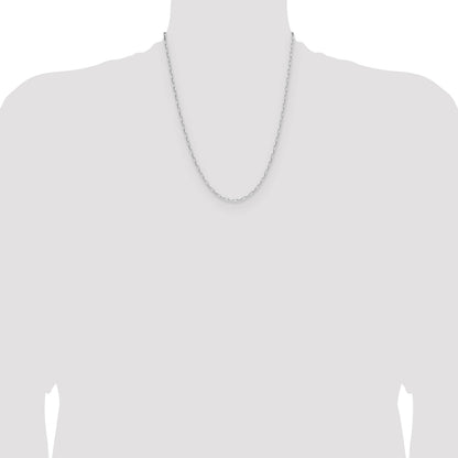 Sterling Silver Rhodium-plated 2.15mm D/C Forzantine Chain
