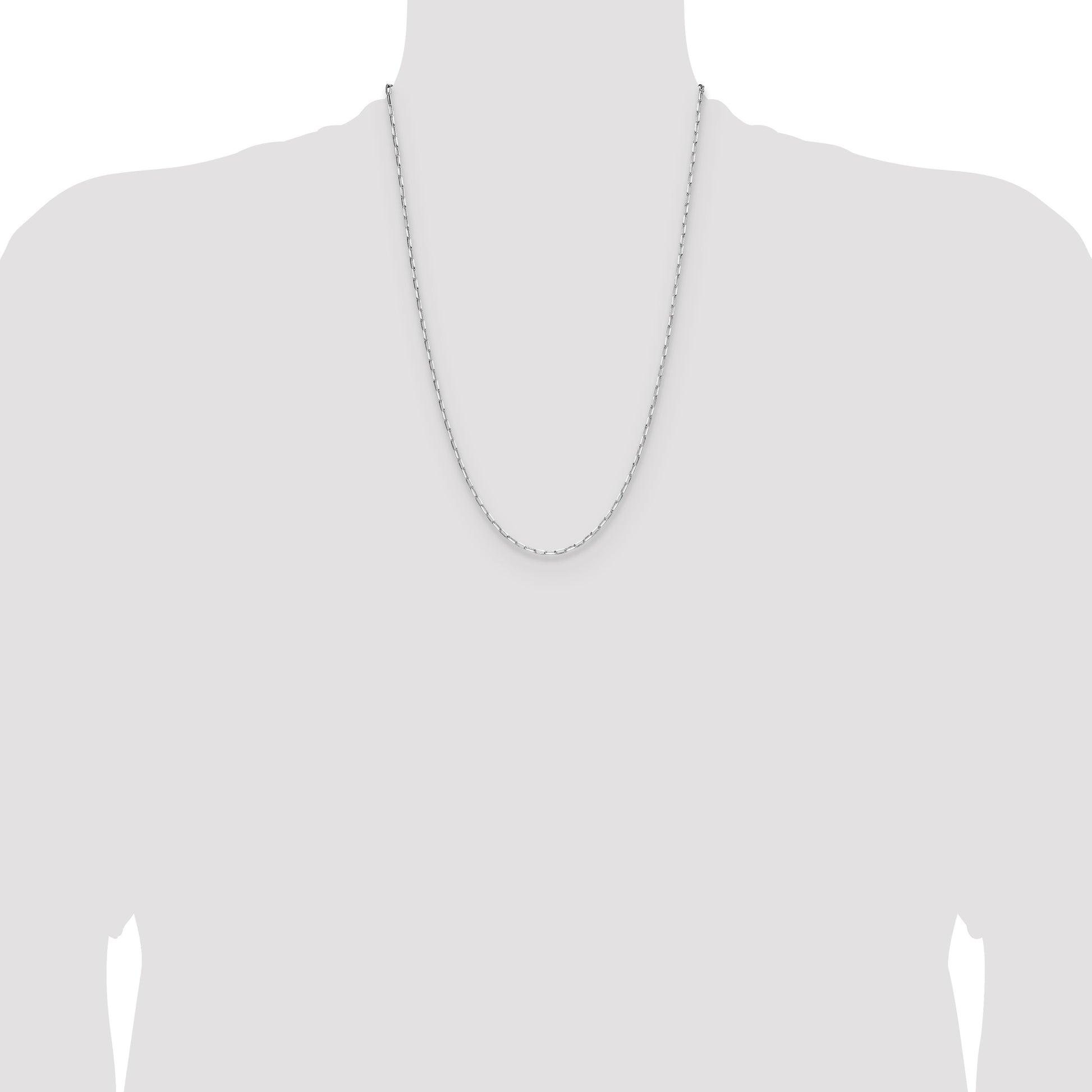 Sterling Silver Rhodium-plated 2.15mm D/C Forzantine Chain