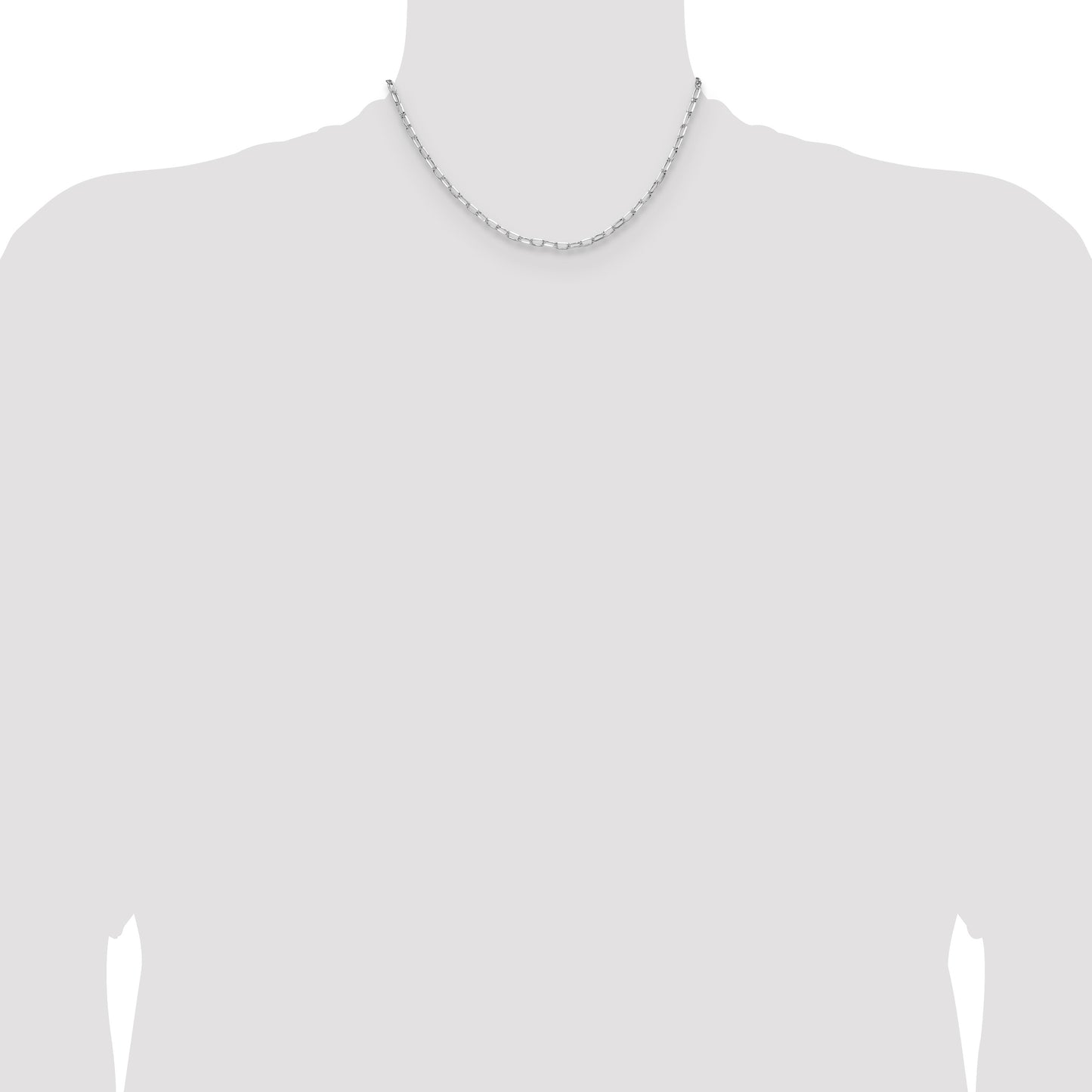 Sterling Silver Rhodium-plated 3.15mm D/C Forzantine Chain