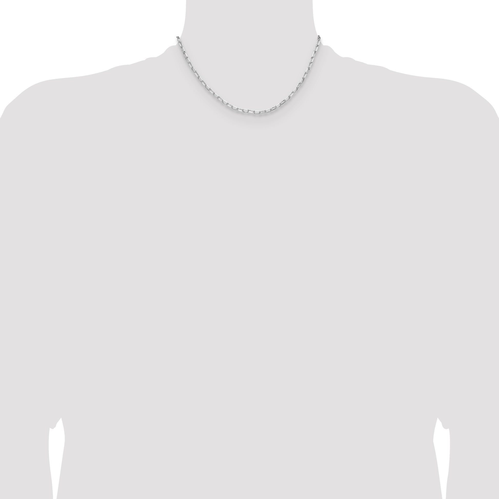 Sterling Silver Rhodium-plated 3.15mm D/C Forzantine Chain
