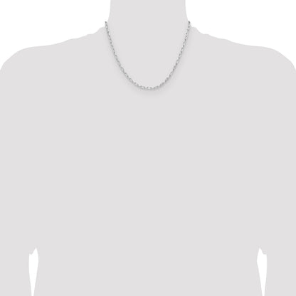 Sterling Silver Rhodium-plated 3.15mm D/C Forzantine Chain