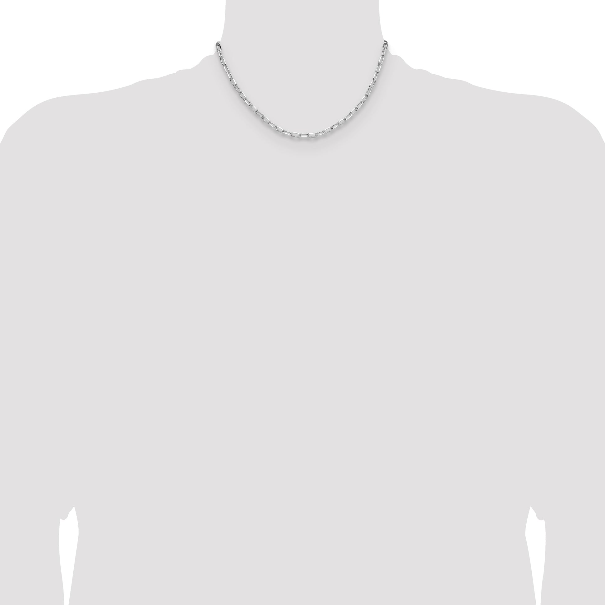 Sterling Silver Rhodium-plated 3.85mm D/C Forzantine Chain