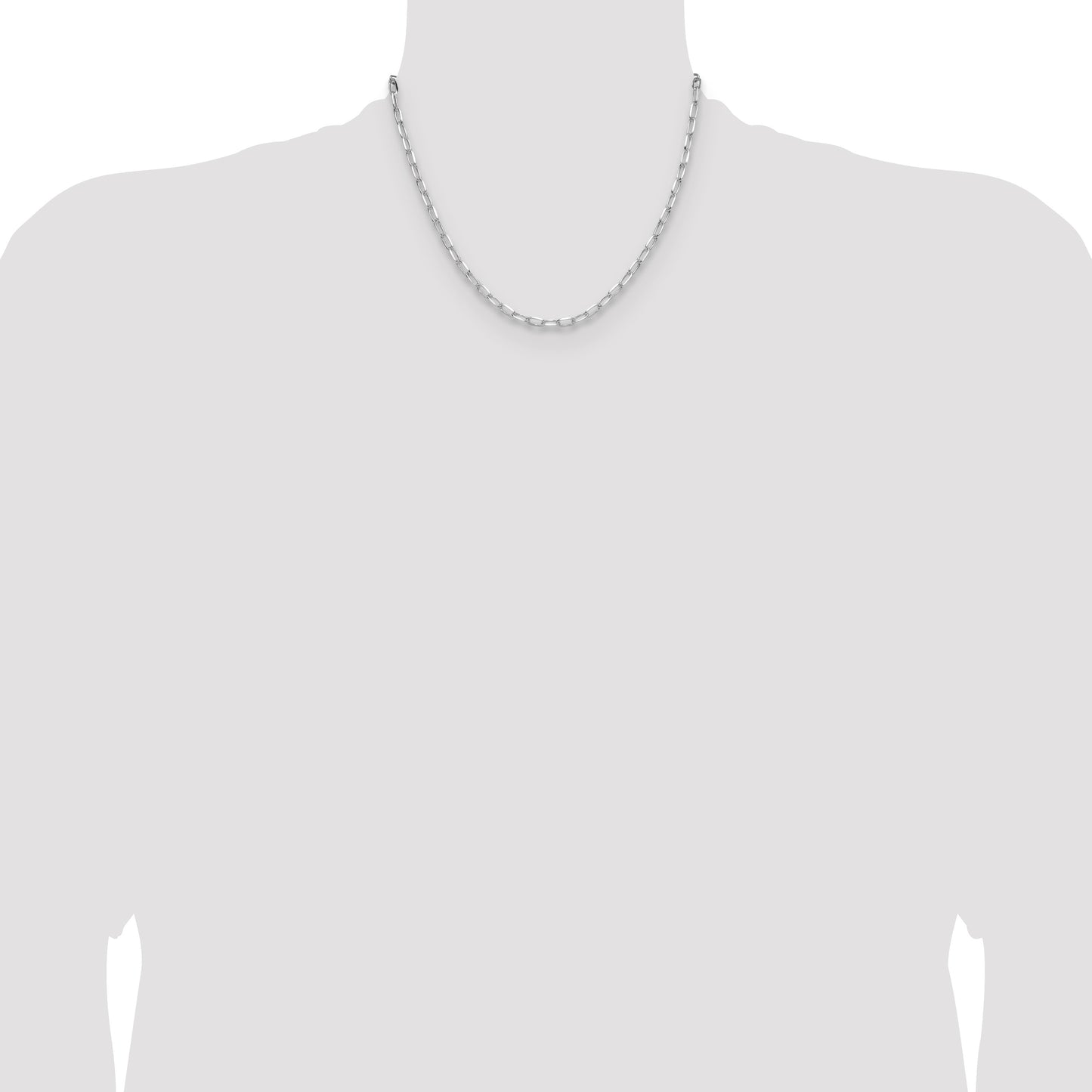 Sterling Silver Rhodium-plated 3.85mm D/C Forzantine Chain