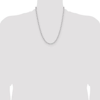 Sterling Silver Rhodium-plated 3.85mm D/C Forzantine Chain