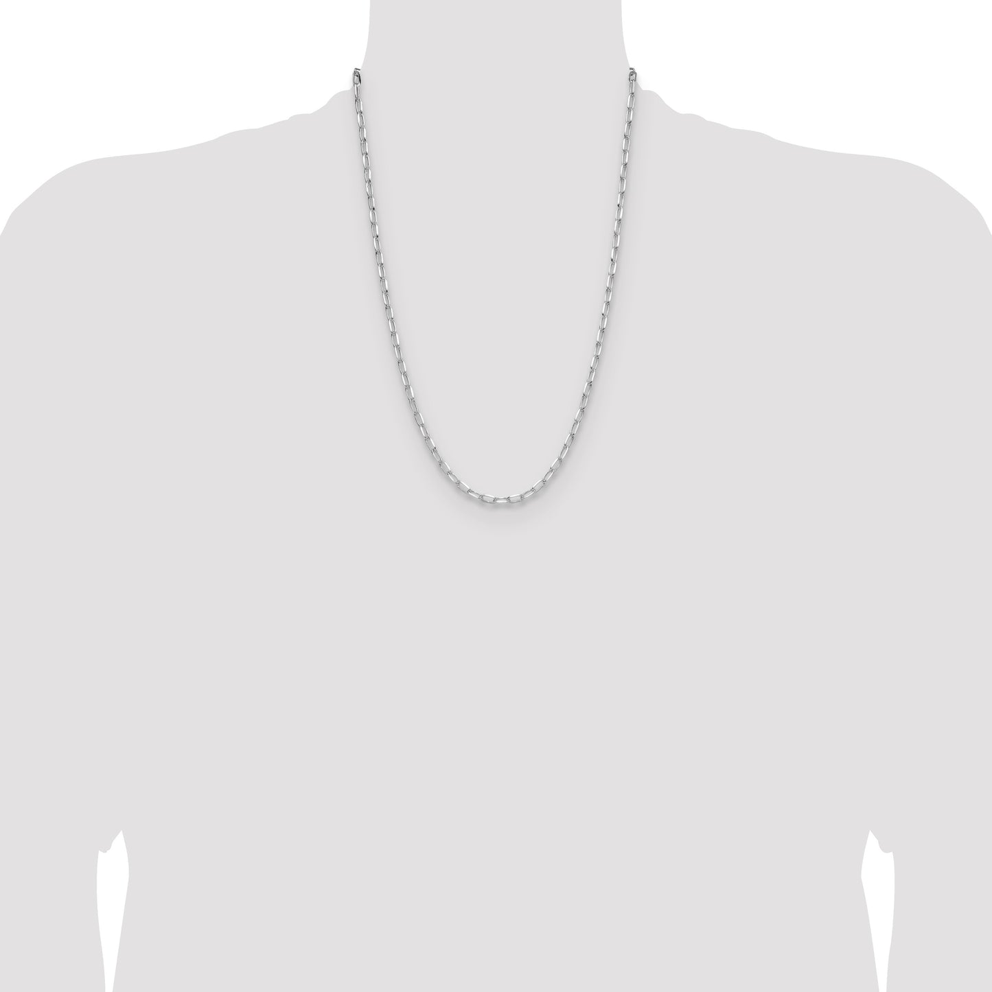 Sterling Silver Rhodium-plated 3.85mm D/C Forzantine Chain