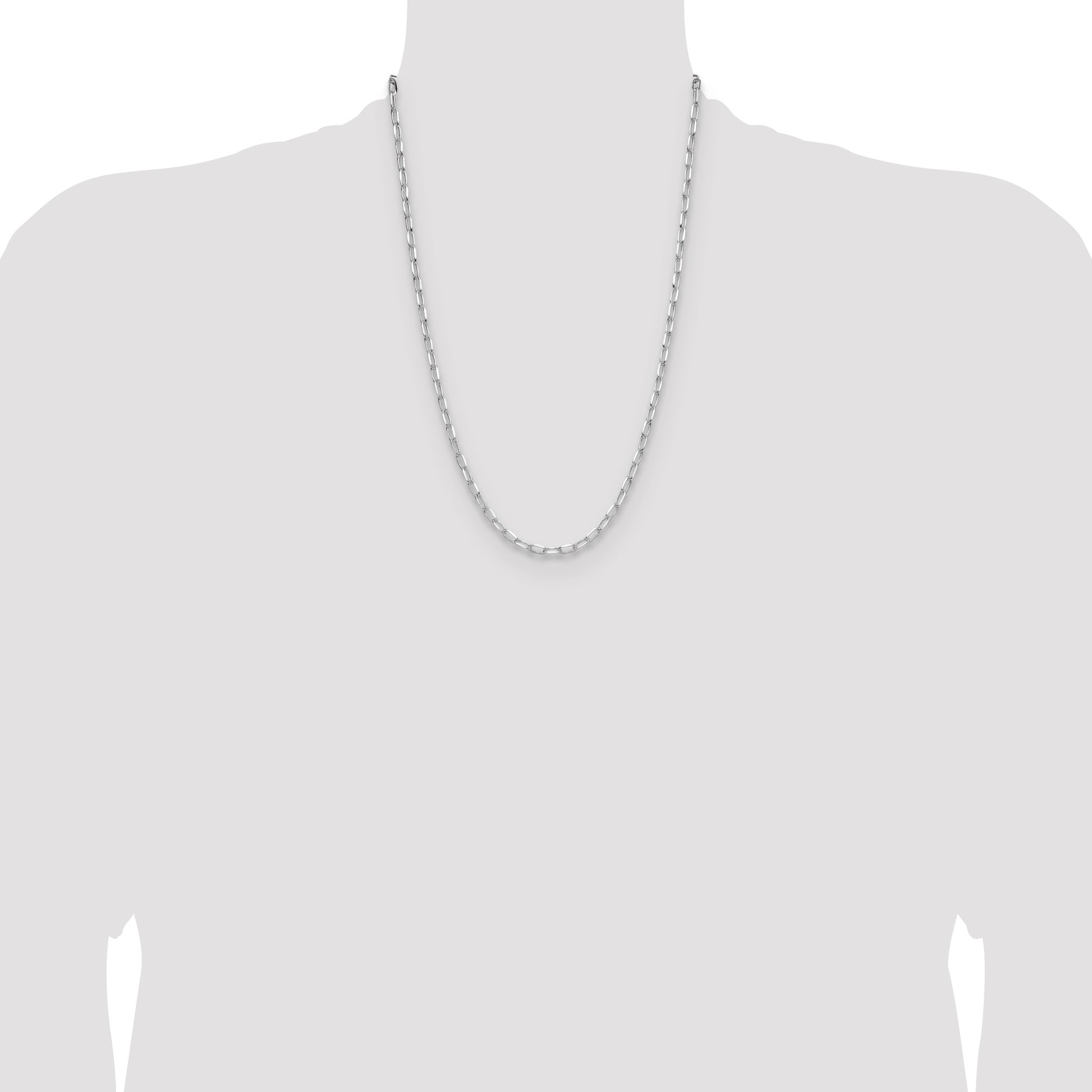 Sterling Silver Rhodium-plated 3.85mm D/C Forzantine Chain