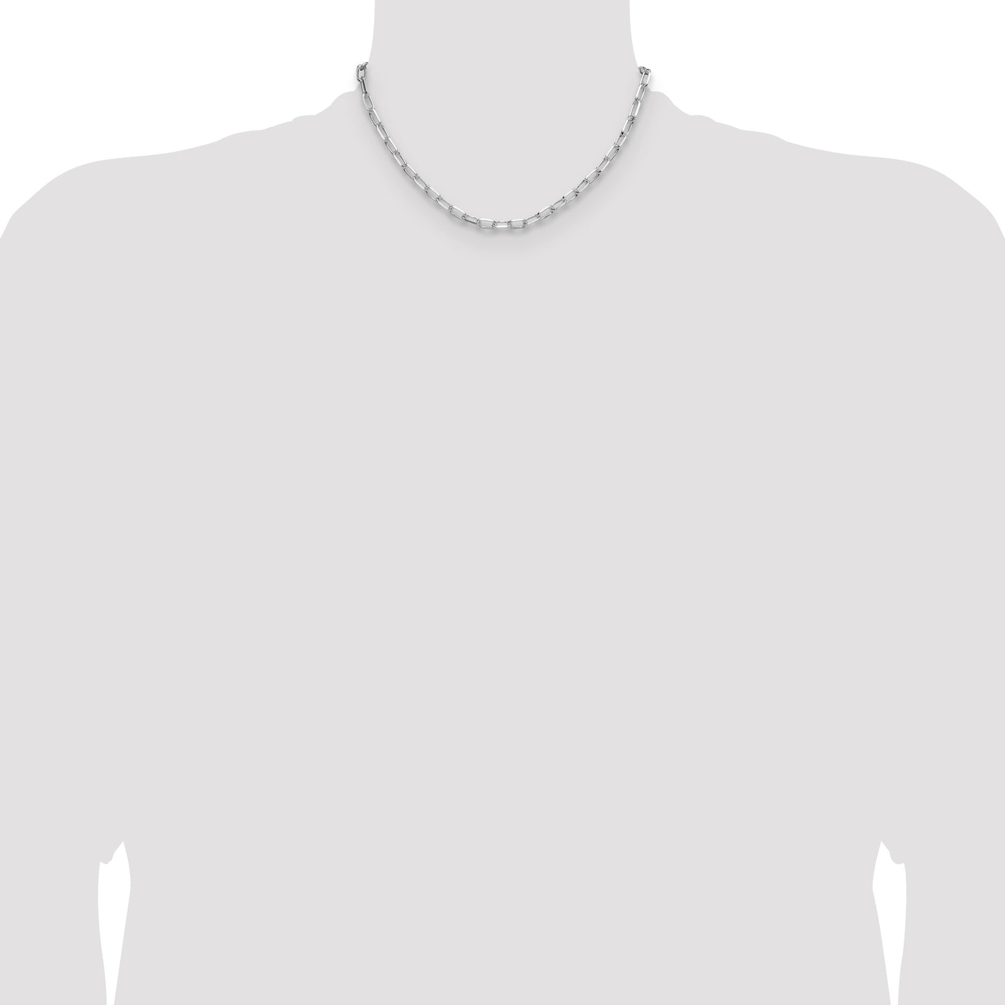 Sterling Silver Rhodium-plated 4.65mm D/C Forzantine Chain