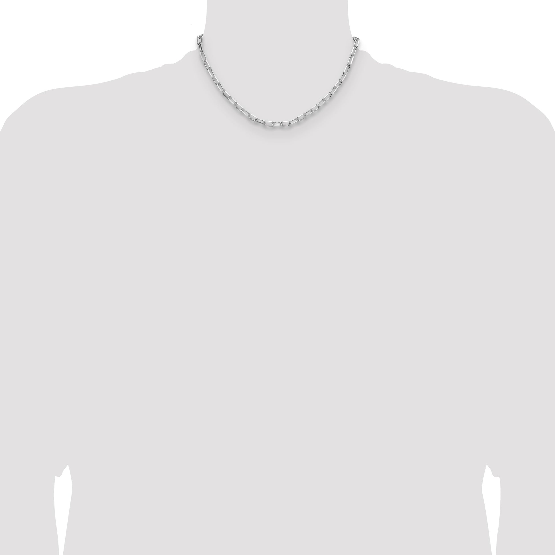 Sterling Silver Rhodium-plated 4.65mm D/C Forzantine Chain