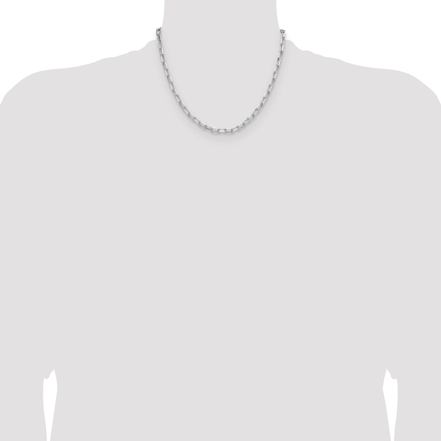 Sterling Silver Rhodium-plated 4.65mm D/C Forzantine Chain