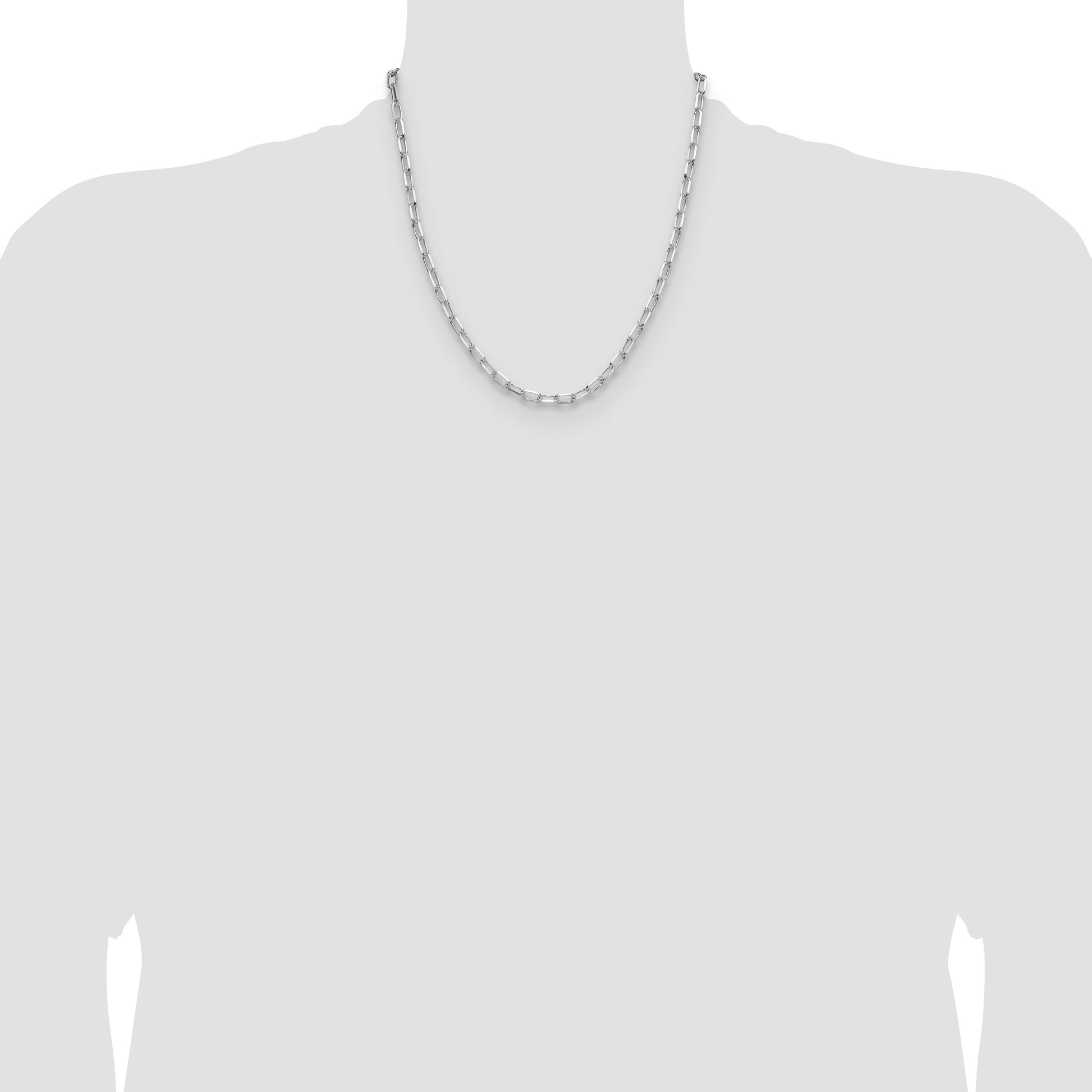 Sterling Silver Rhodium-plated 4.65mm D/C Forzantine Chain