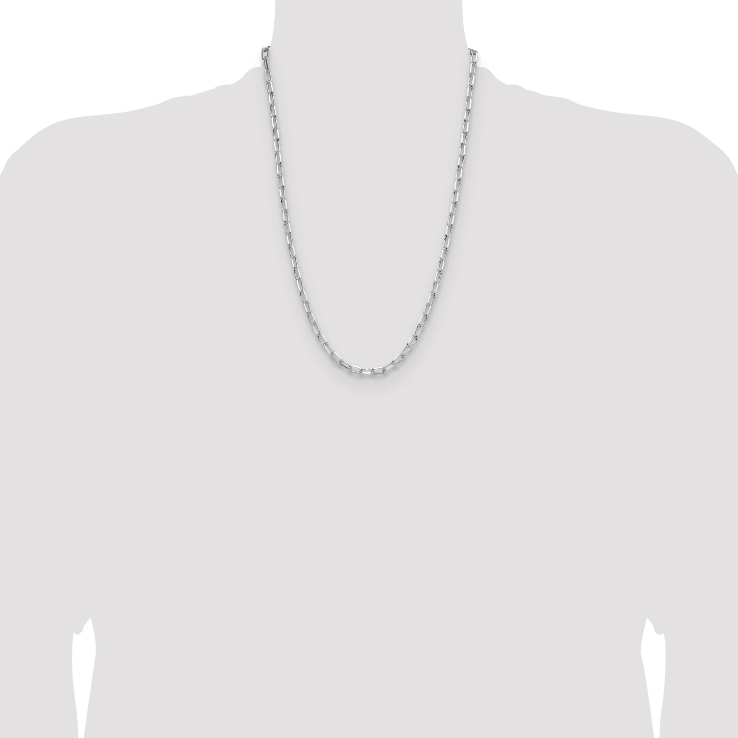 Sterling Silver Rhodium-plated 4.65mm D/C Forzantine Chain