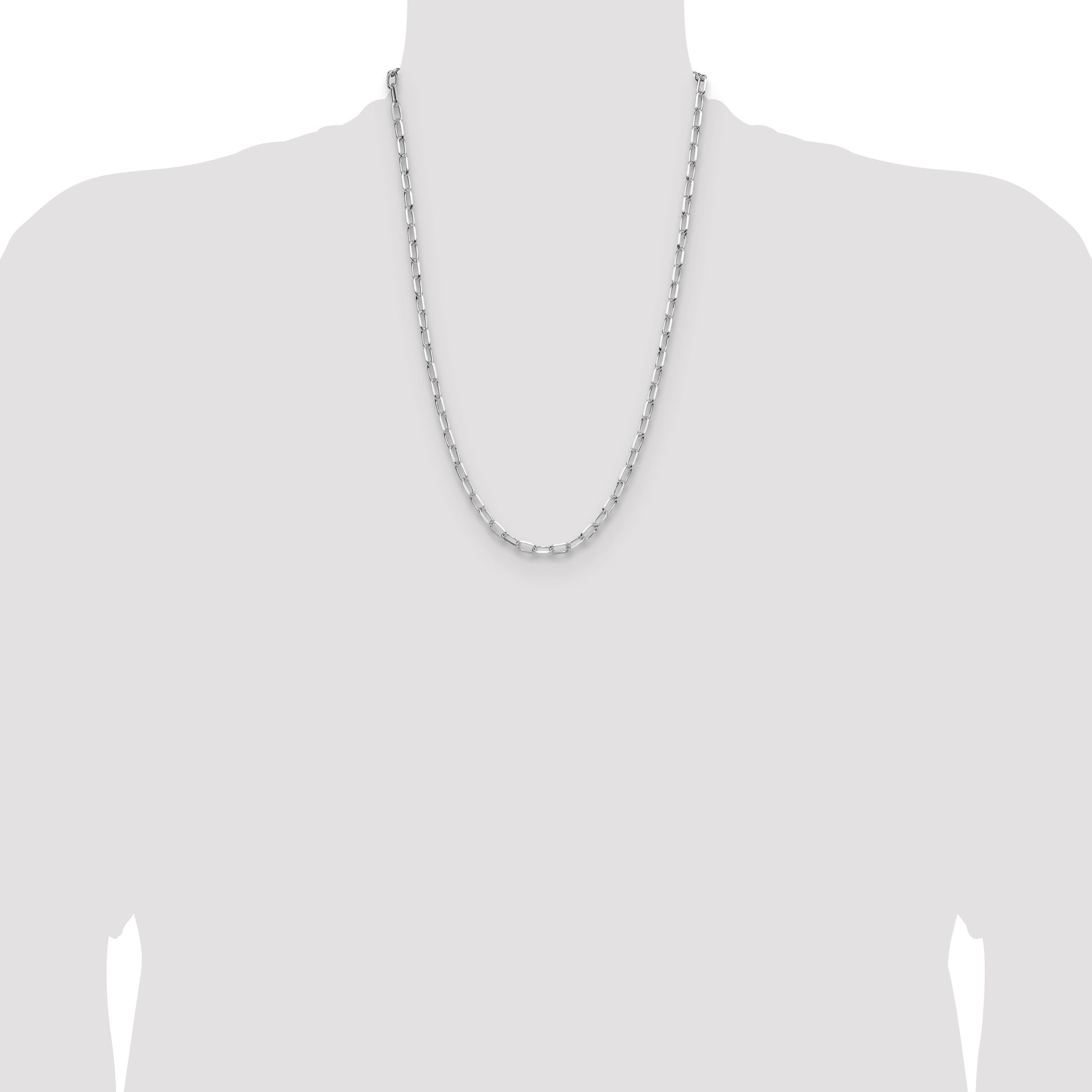 Sterling Silver Rhodium-plated 4.65mm D/C Forzantine Chain