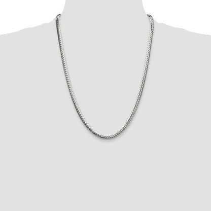 Sterling Silver Polished 5.1mm Double Oval Flat Chain