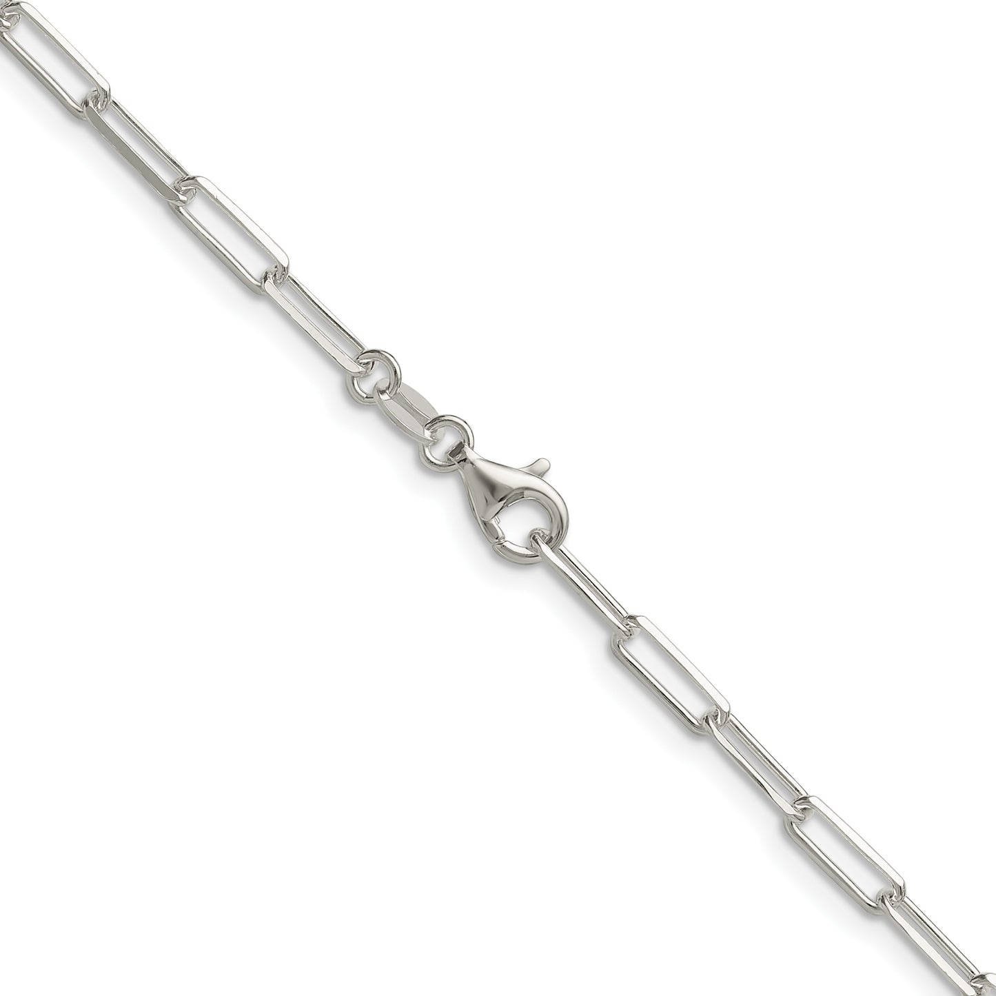 Sterling Silver 3.1mm D/C Paperclip Chain
