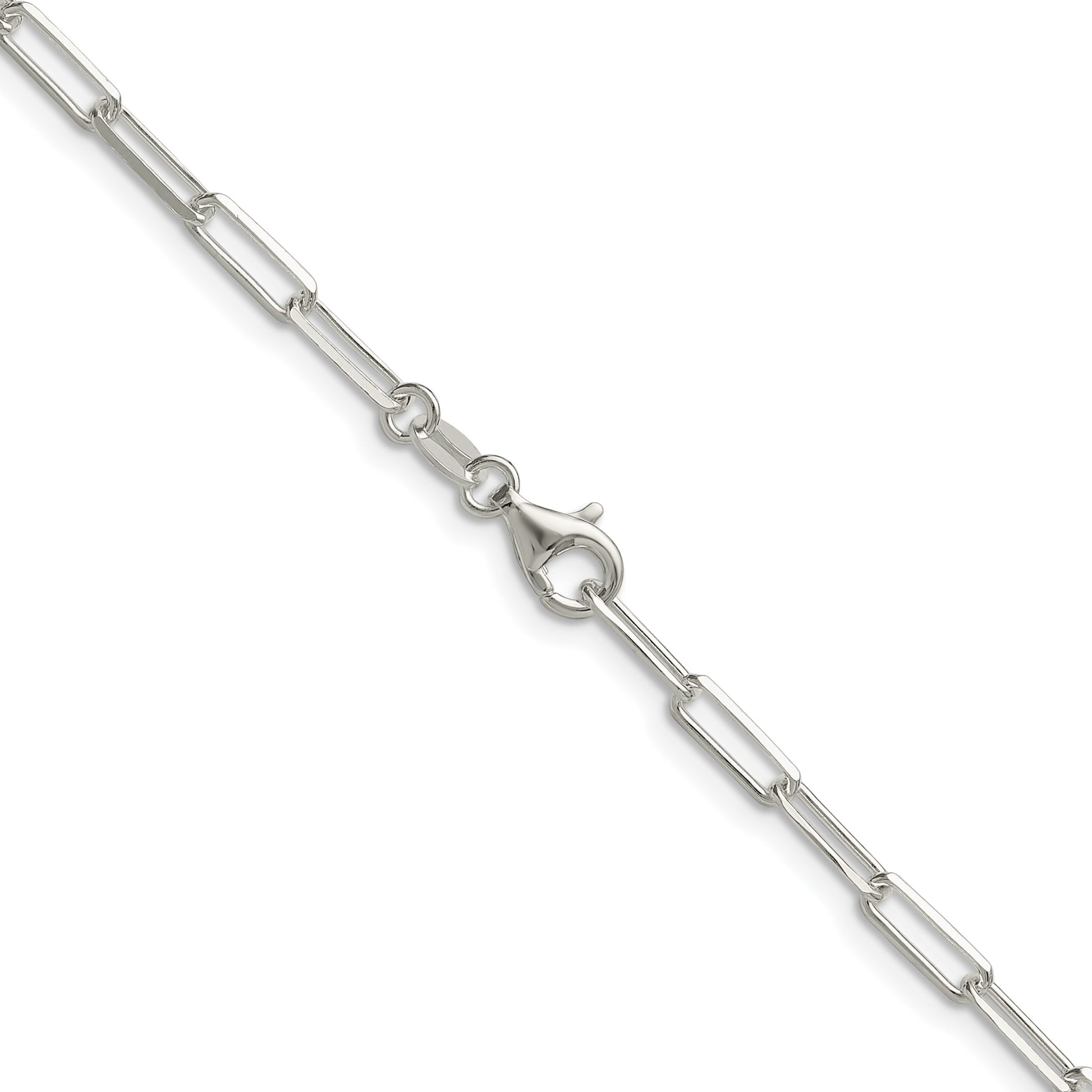 Sterling Silver 3.1mm D/C Paperclip Chain