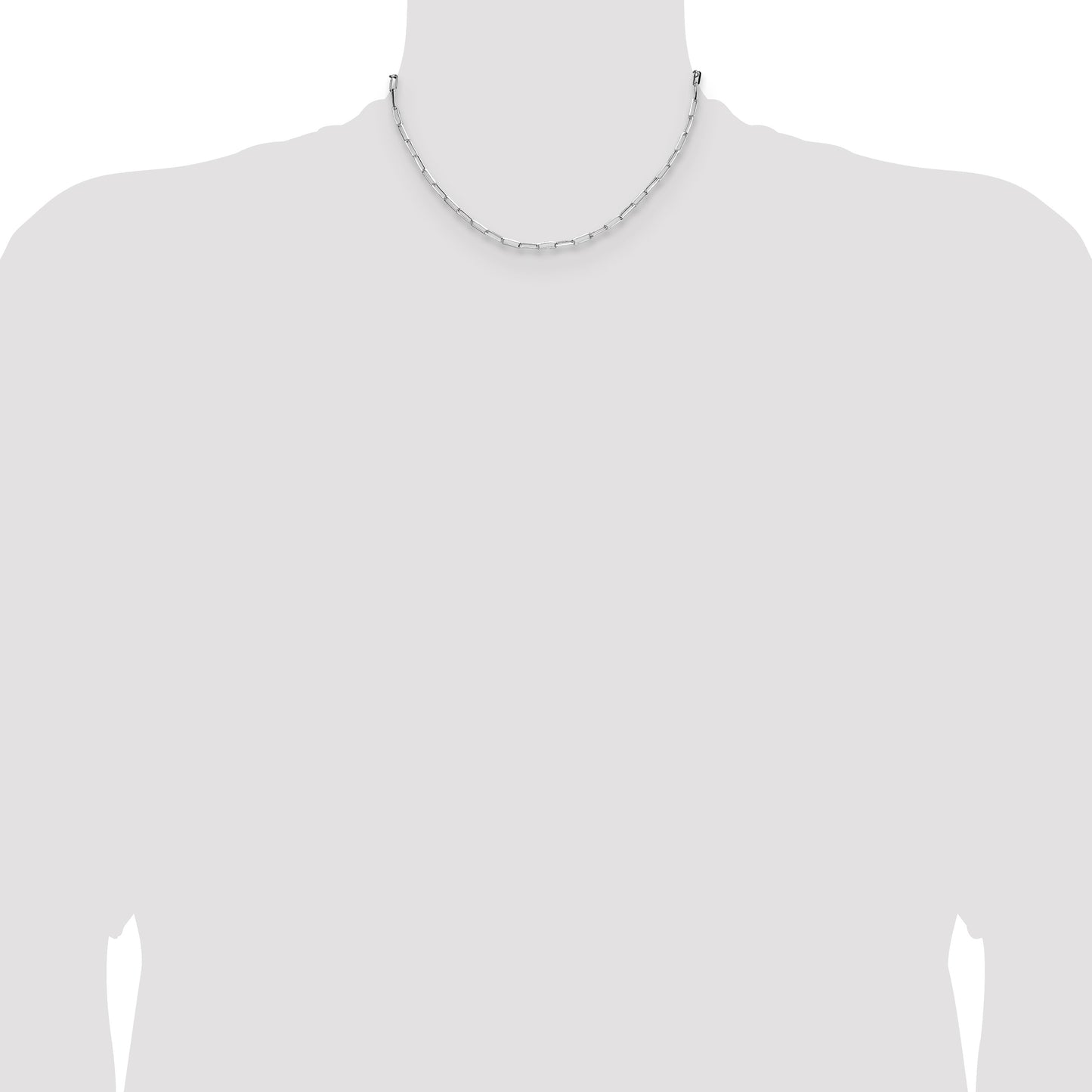 Sterling Silver 3.1mm D/C Paperclip Chain