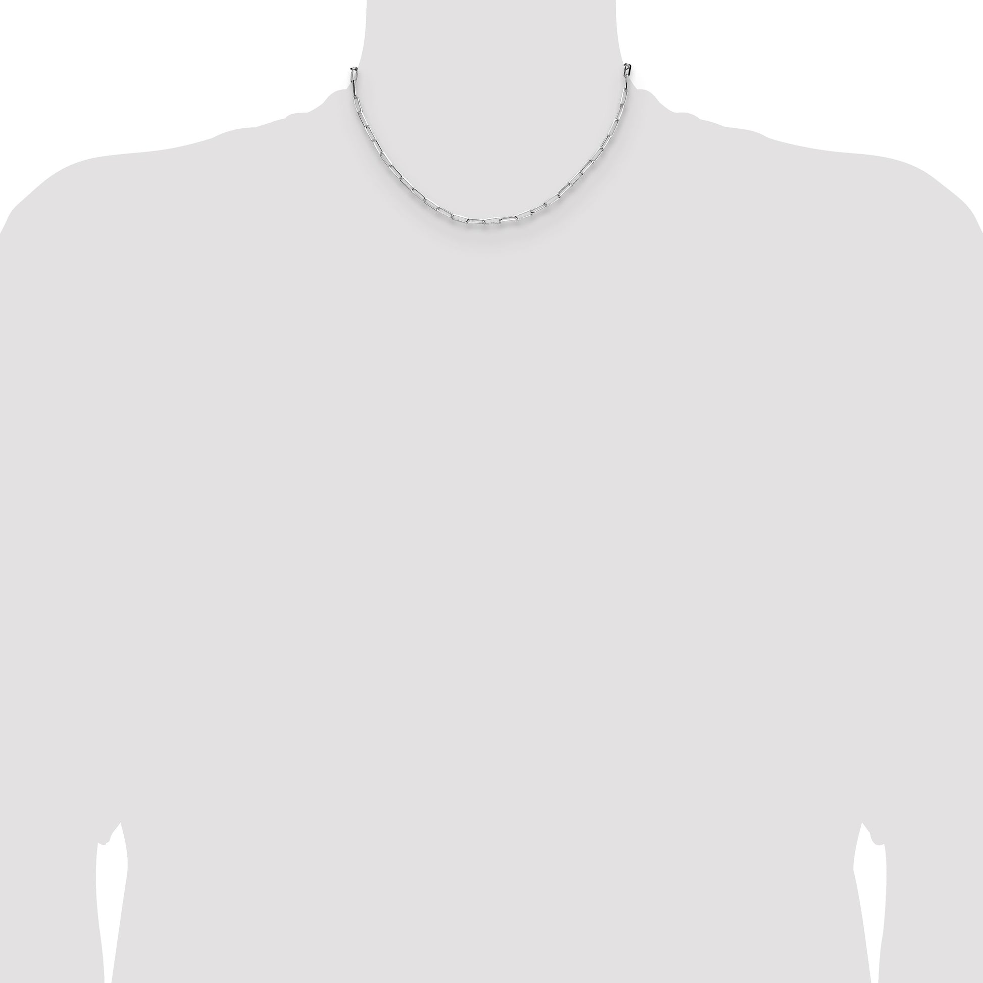 Sterling Silver 3.1mm D/C Paperclip Chain