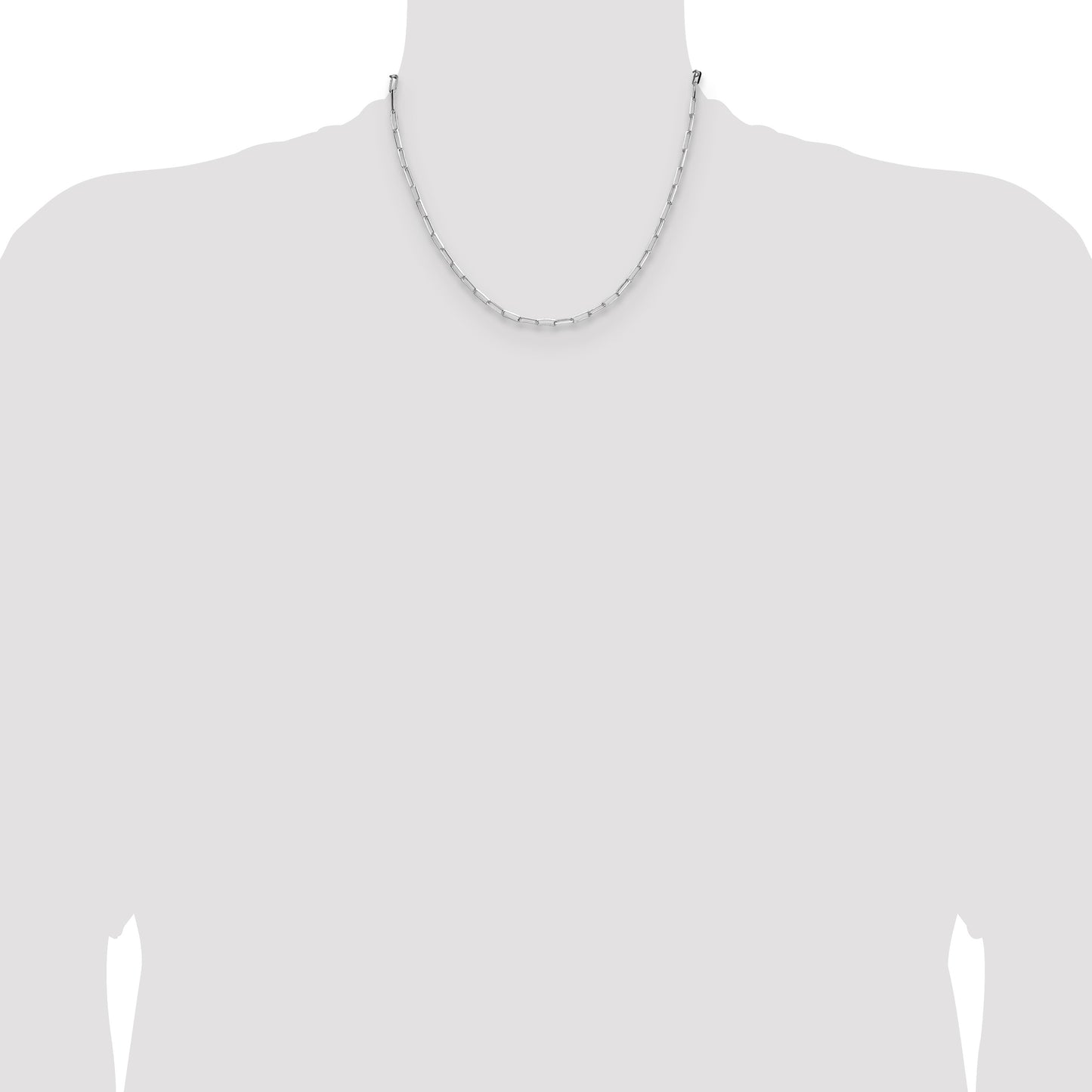 Sterling Silver 3.1mm D/C Paperclip Chain