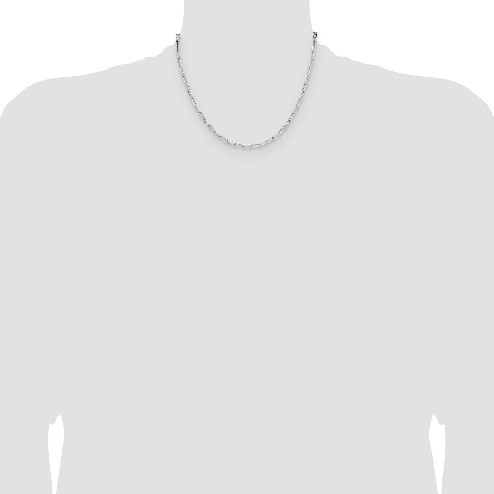 Sterling Silver 3.1mm D/C Paperclip Chain