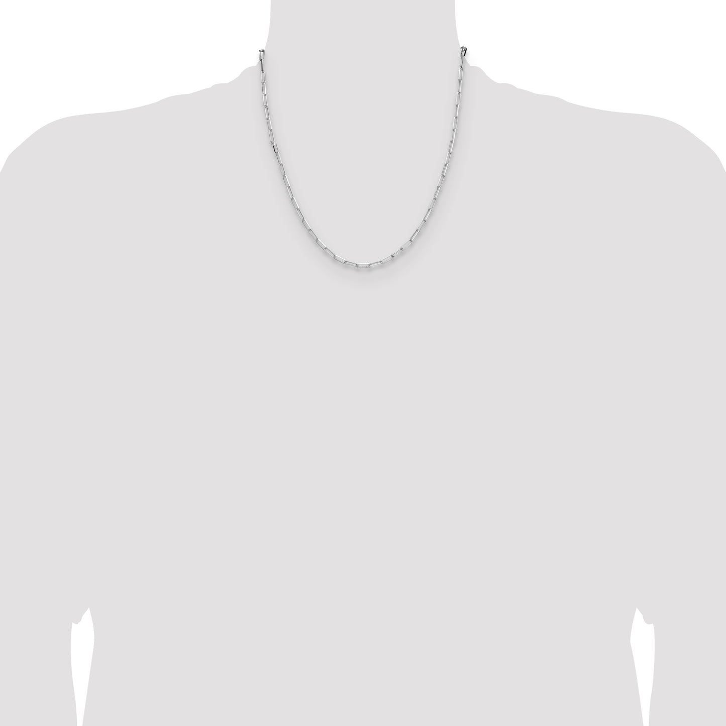 Sterling Silver 3.1mm D/C Paperclip Chain