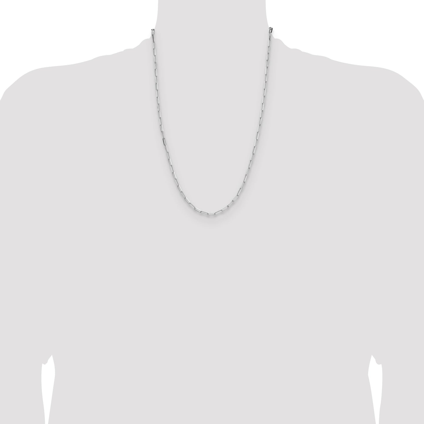 Sterling Silver 3.1mm D/C Paperclip Chain