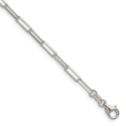 Sterling Silver 3.1mm D/C Paperclip Chain