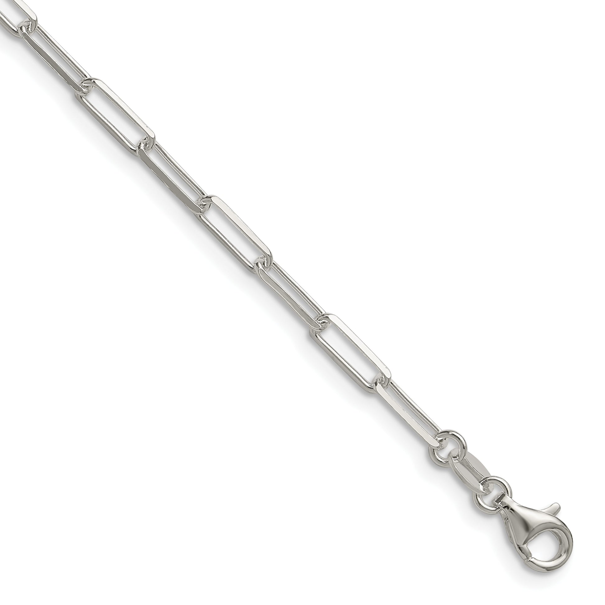Sterling Silver 3.1mm D/C Paperclip Chain