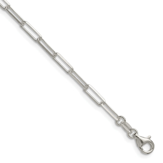 Sterling Silver 3.1mm D/C Paperclip Chain