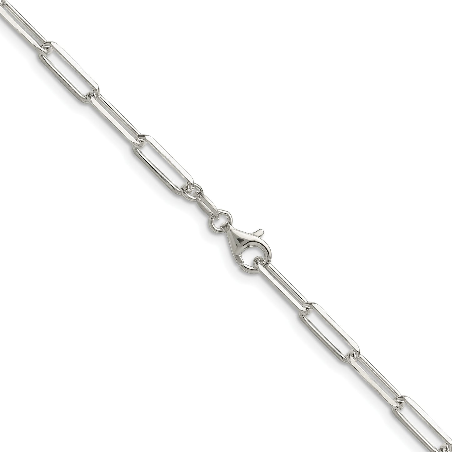 Sterling Silver 3.5mm D/C Paperclip Chain