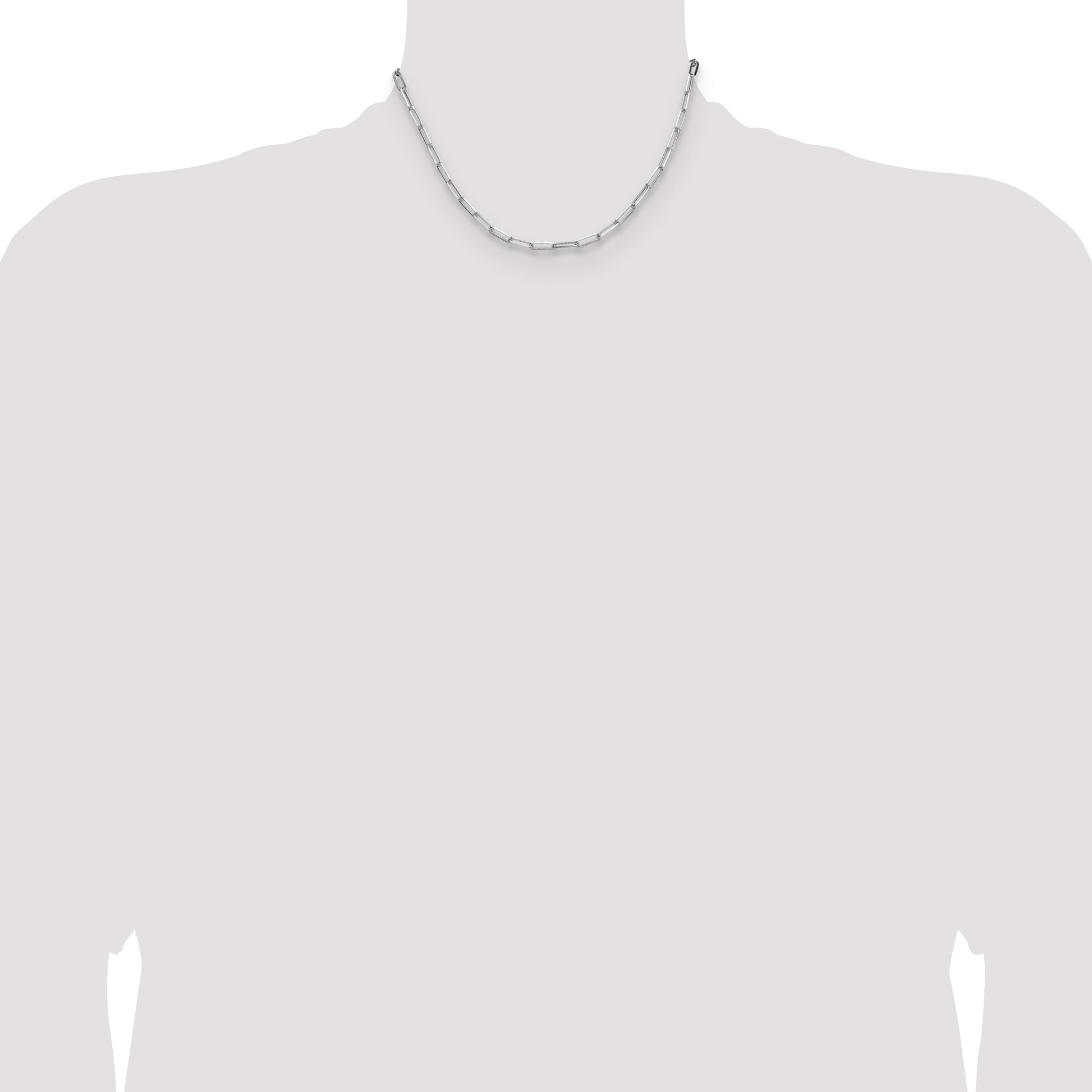 Sterling Silver 3.5mm D/C Paperclip Chain