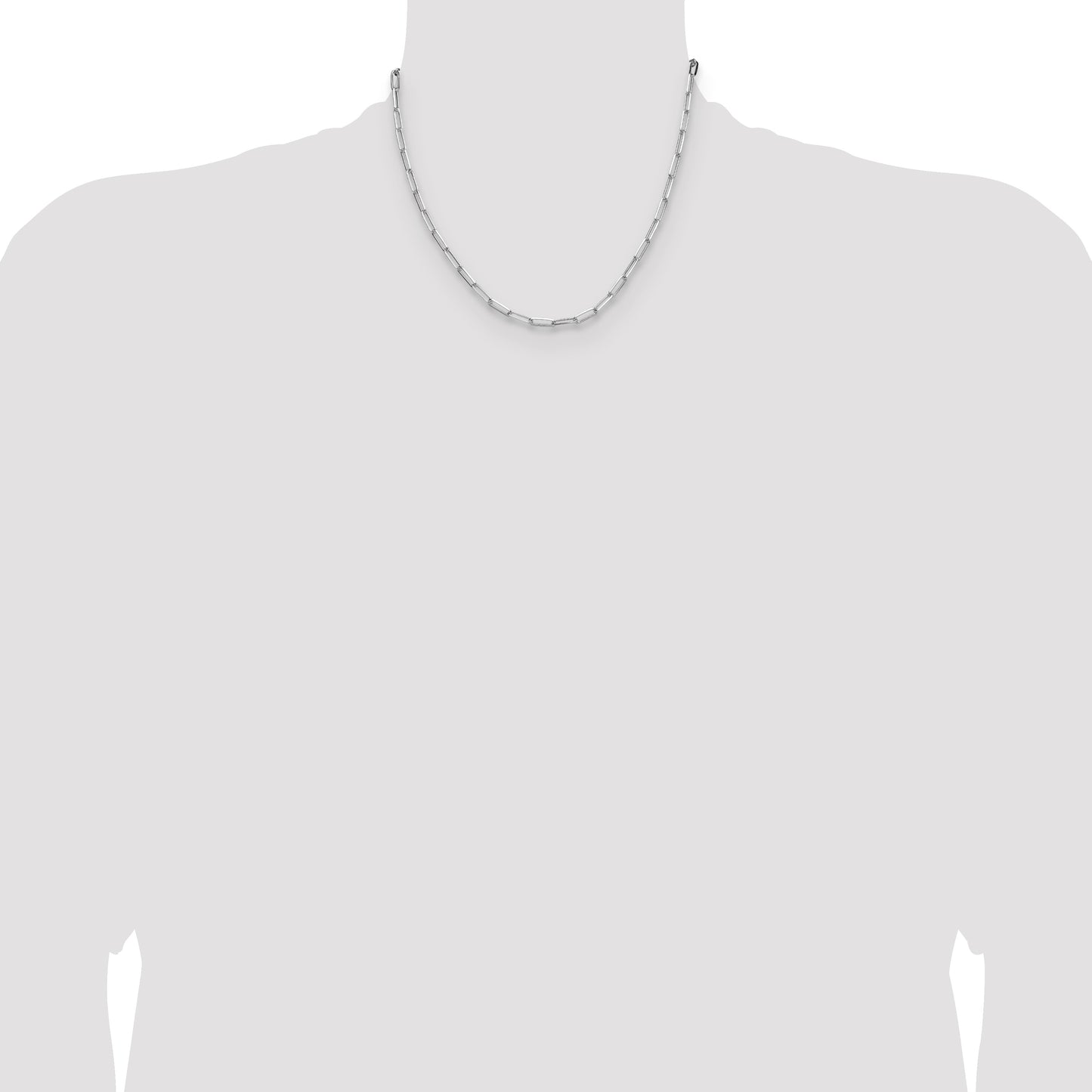 Sterling Silver 3.5mm D/C Paperclip Chain