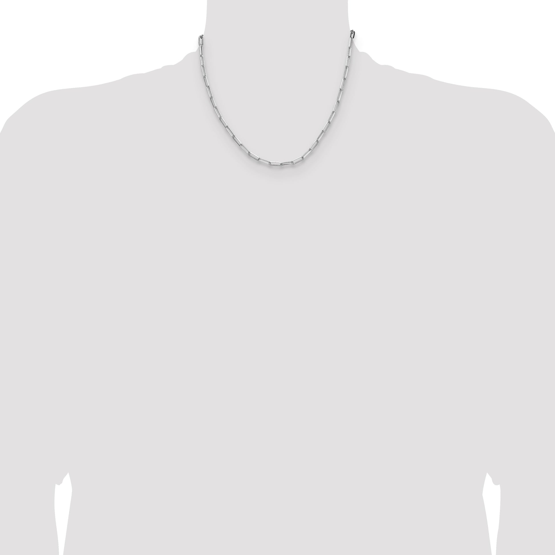 Sterling Silver 3.5mm D/C Paperclip Chain