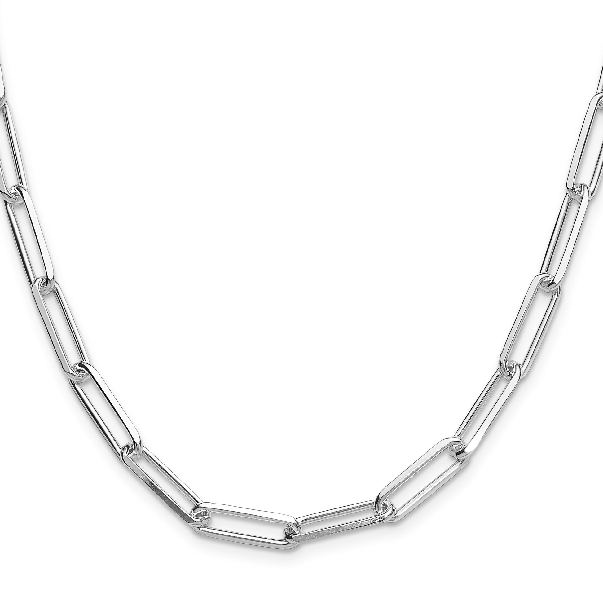 Sterling Silver 5.5mm D/C Paperclip Chain