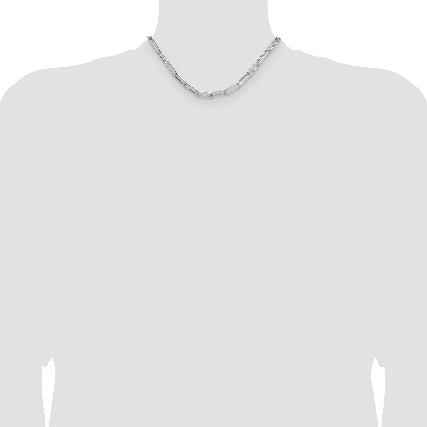 Sterling Silver 5.5mm D/C Paperclip Chain