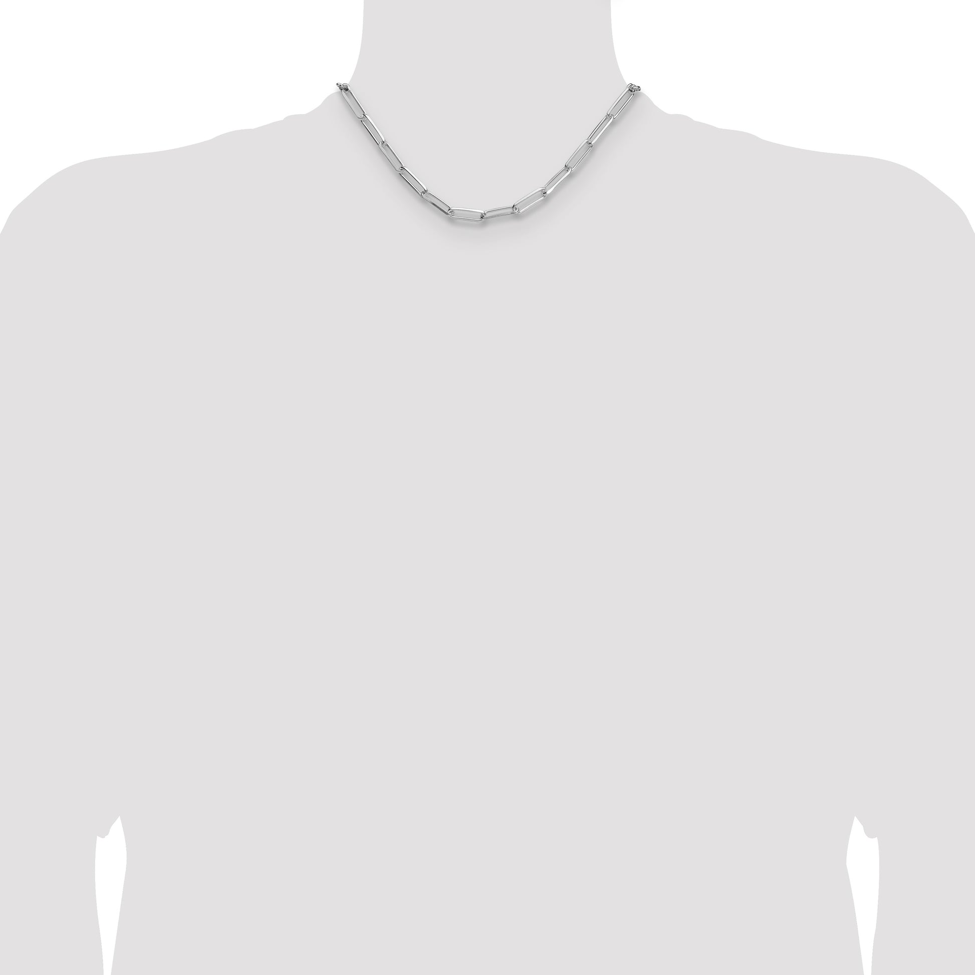 Sterling Silver 5.5mm D/C Paperclip Chain
