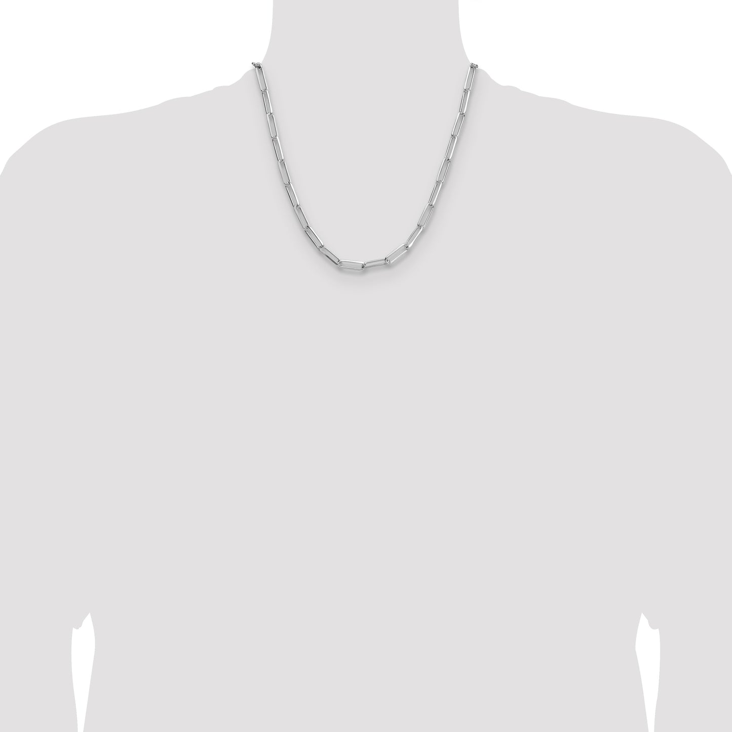 Sterling Silver 5.5mm D/C Paperclip Chain