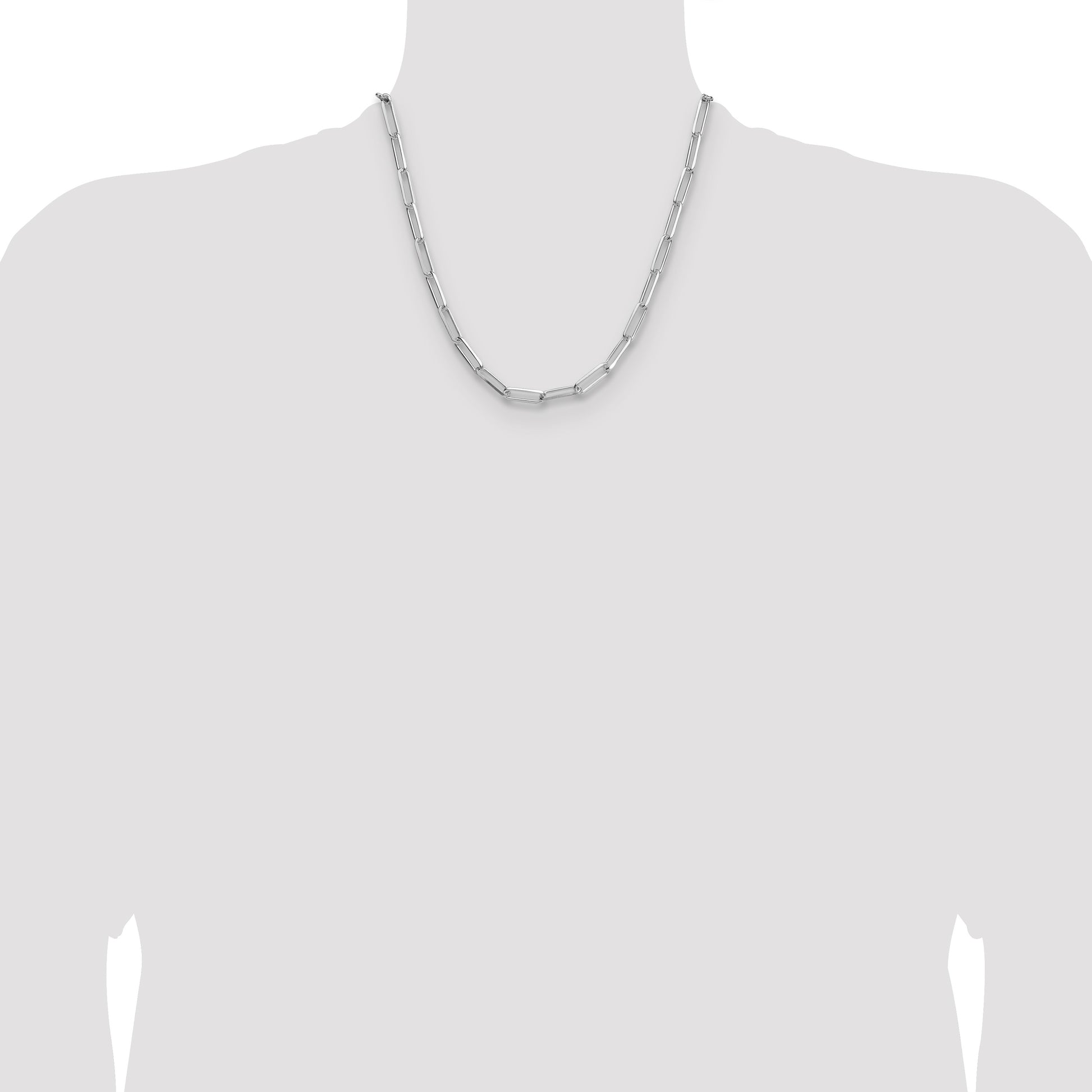 Sterling Silver 5.5mm D/C Paperclip Chain
