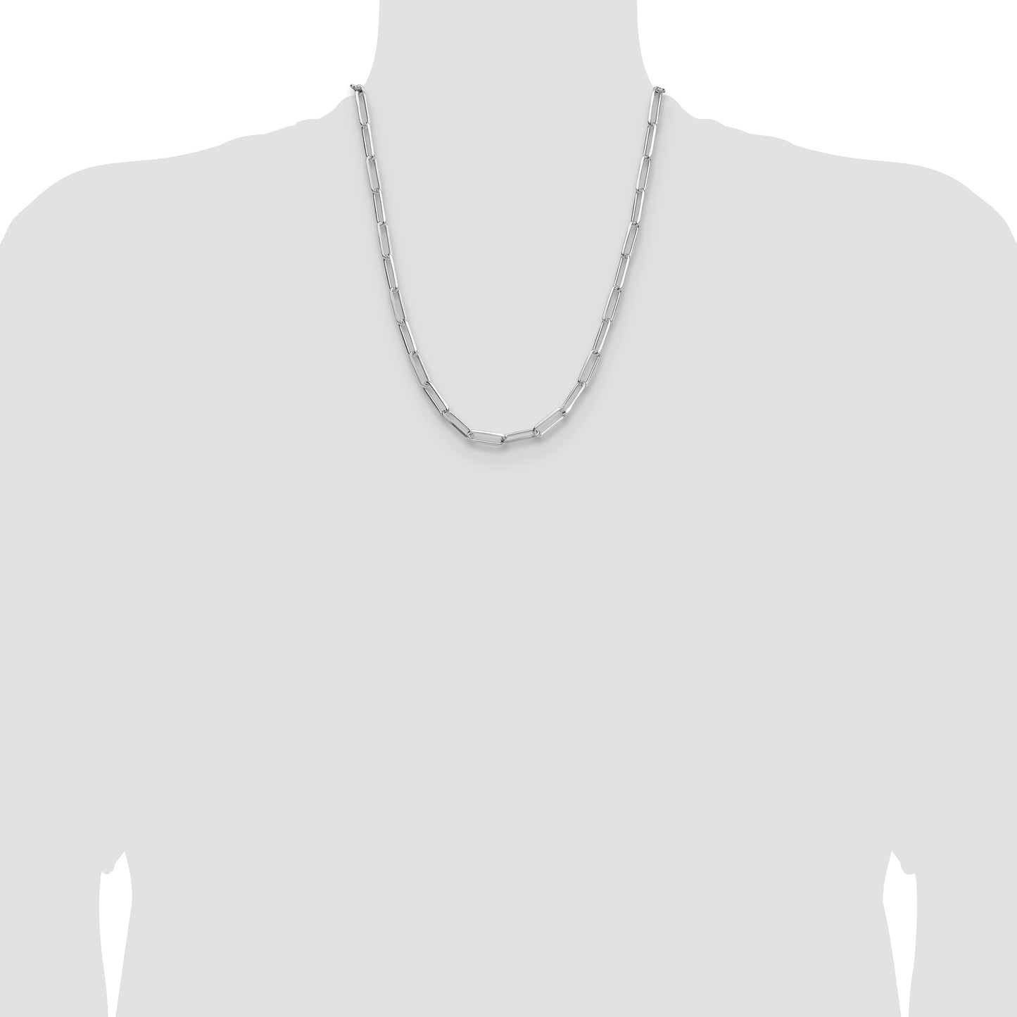 Sterling Silver 5.5mm D/C Paperclip Chain
