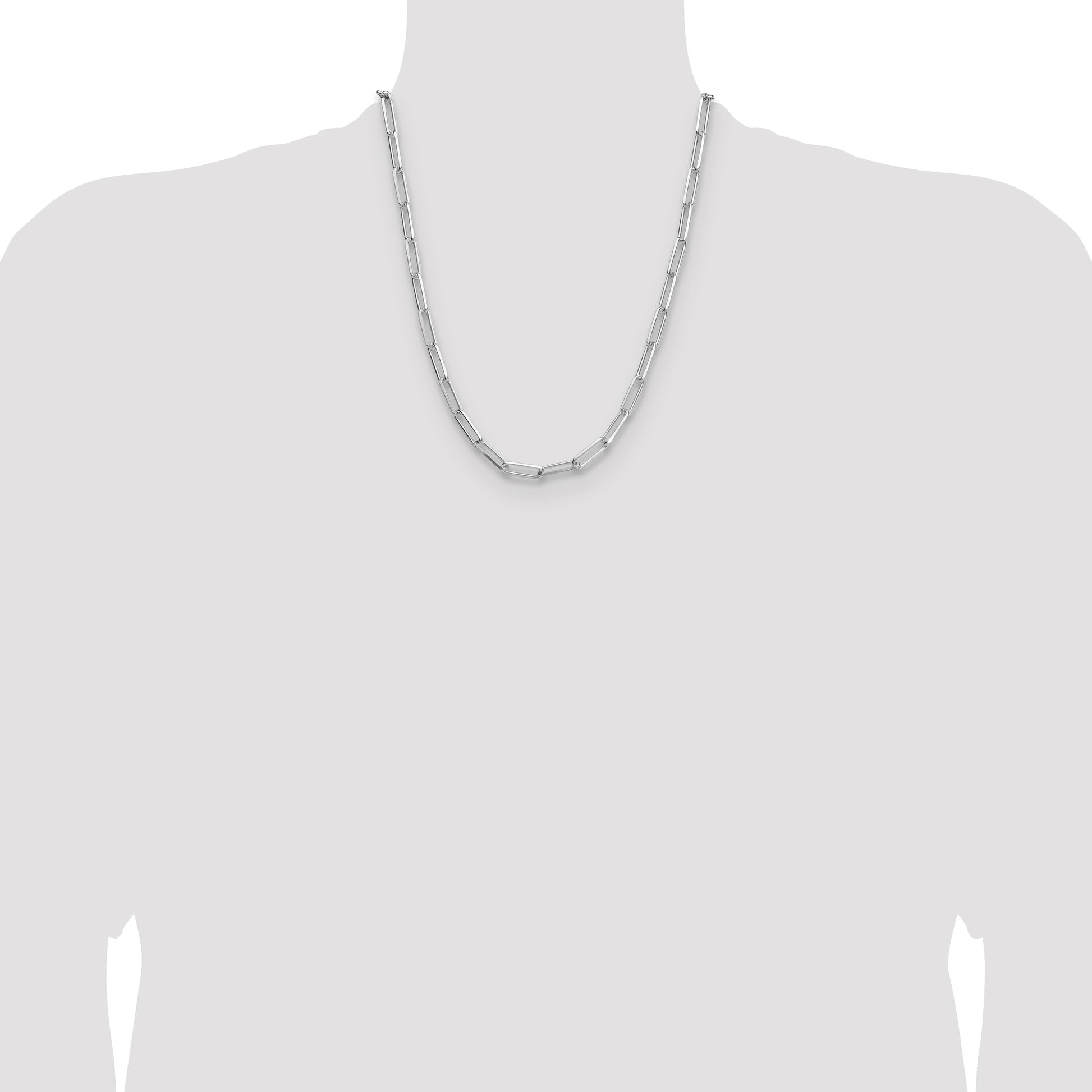 Sterling Silver 5.5mm D/C Paperclip Chain