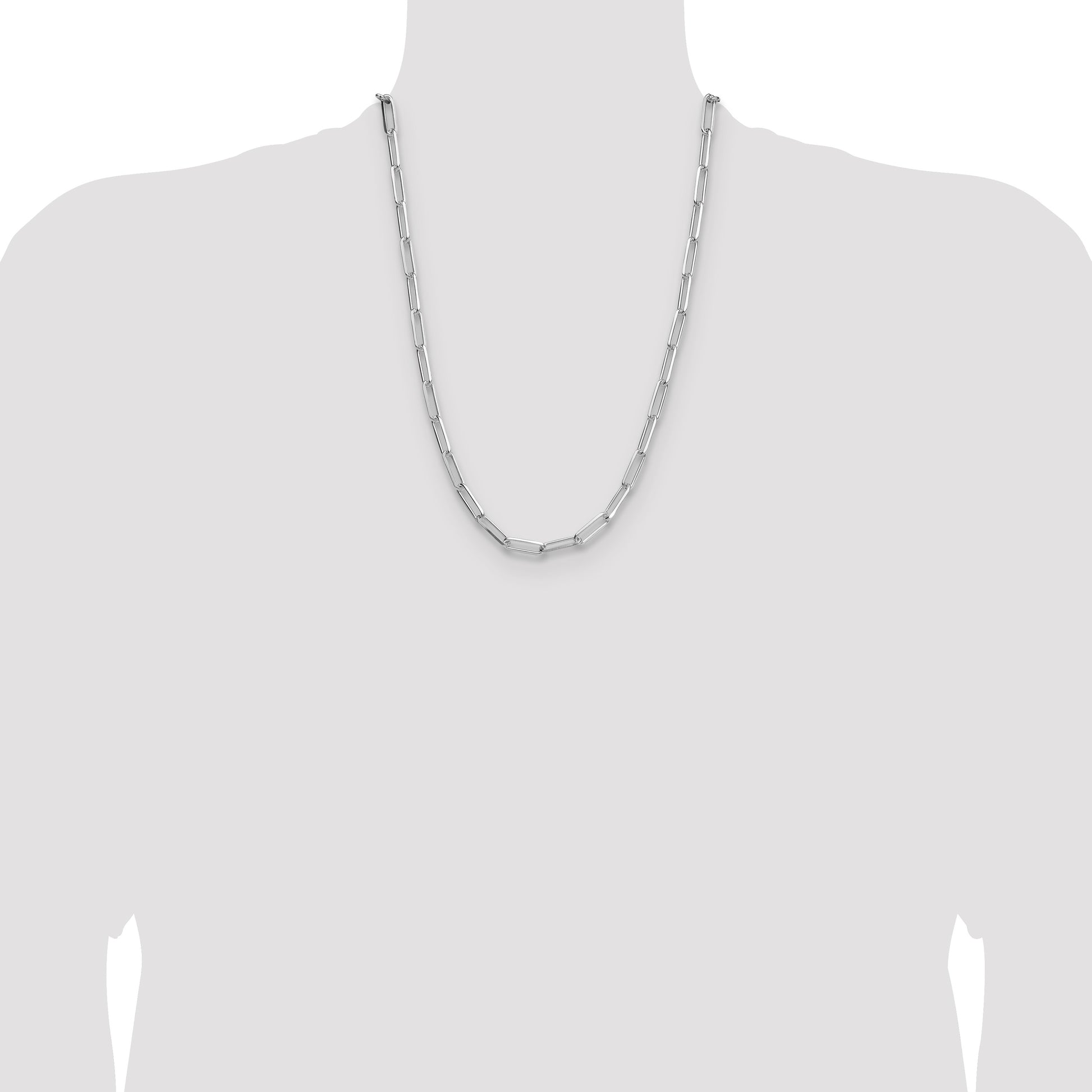 Sterling Silver 5.5mm D/C Paperclip Chain