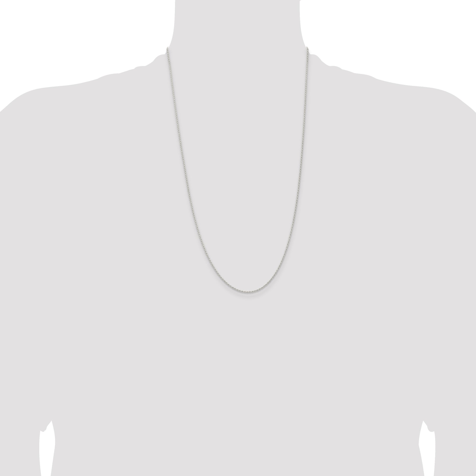 Sterling Silver 1.3mm Solid Rope Chain