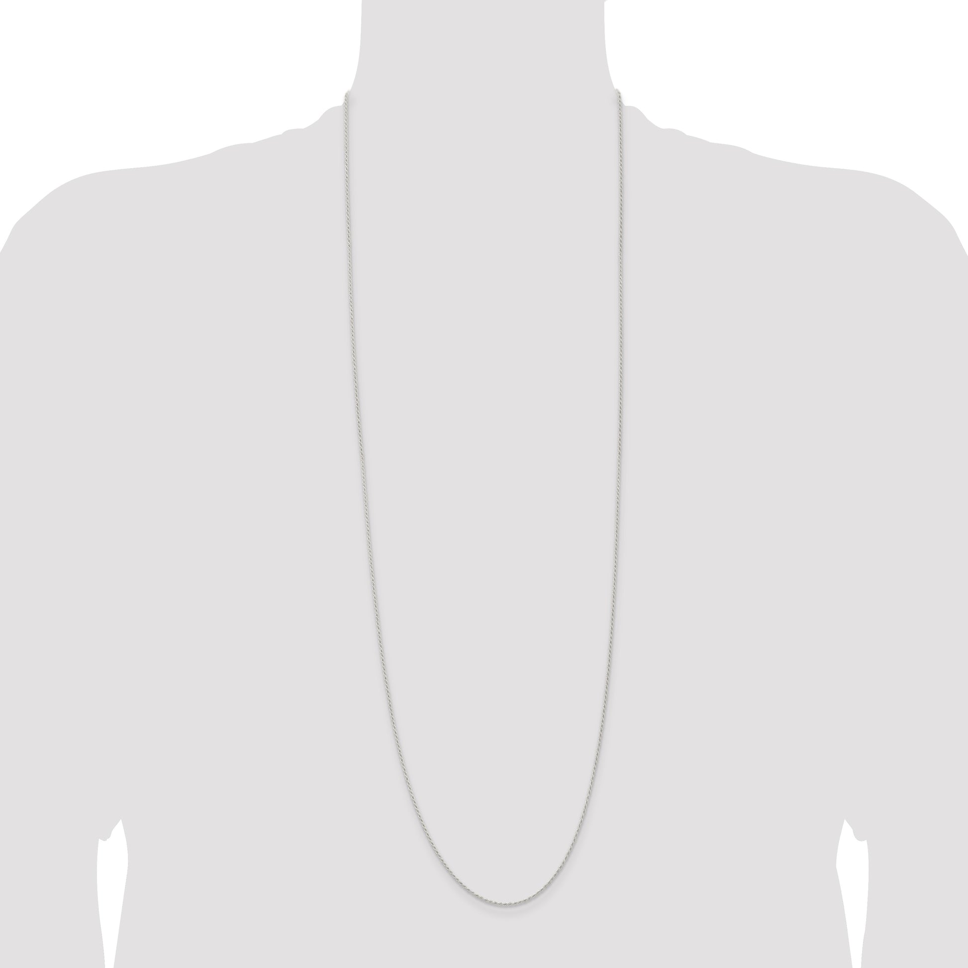 Sterling Silver 1.3mm Solid Rope Chain