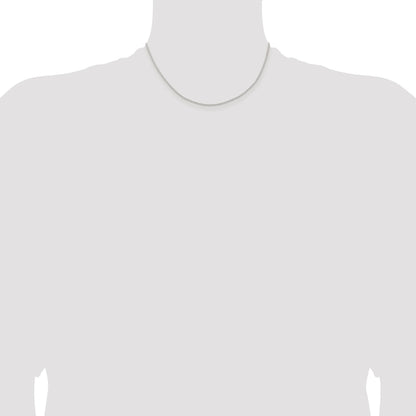 Sterling Silver Rhodium-plated 1.3mm Solid Rope Chain