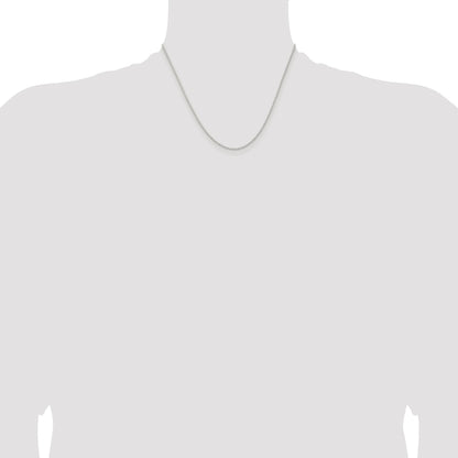 Sterling Silver Rhodium-plated 1.3mm Solid Rope Chain