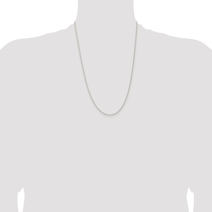 Sterling Silver Rhodium-plated 1.3mm Solid Rope Chain