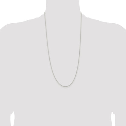 Sterling Silver Rhodium-plated 1.3mm Solid Rope Chain