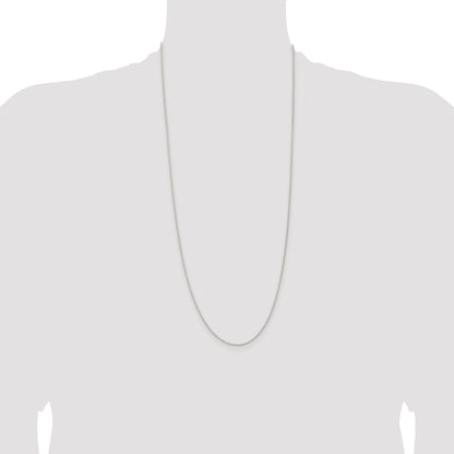 Sterling Silver Rhodium-plated 1.3mm Solid Rope Chain
