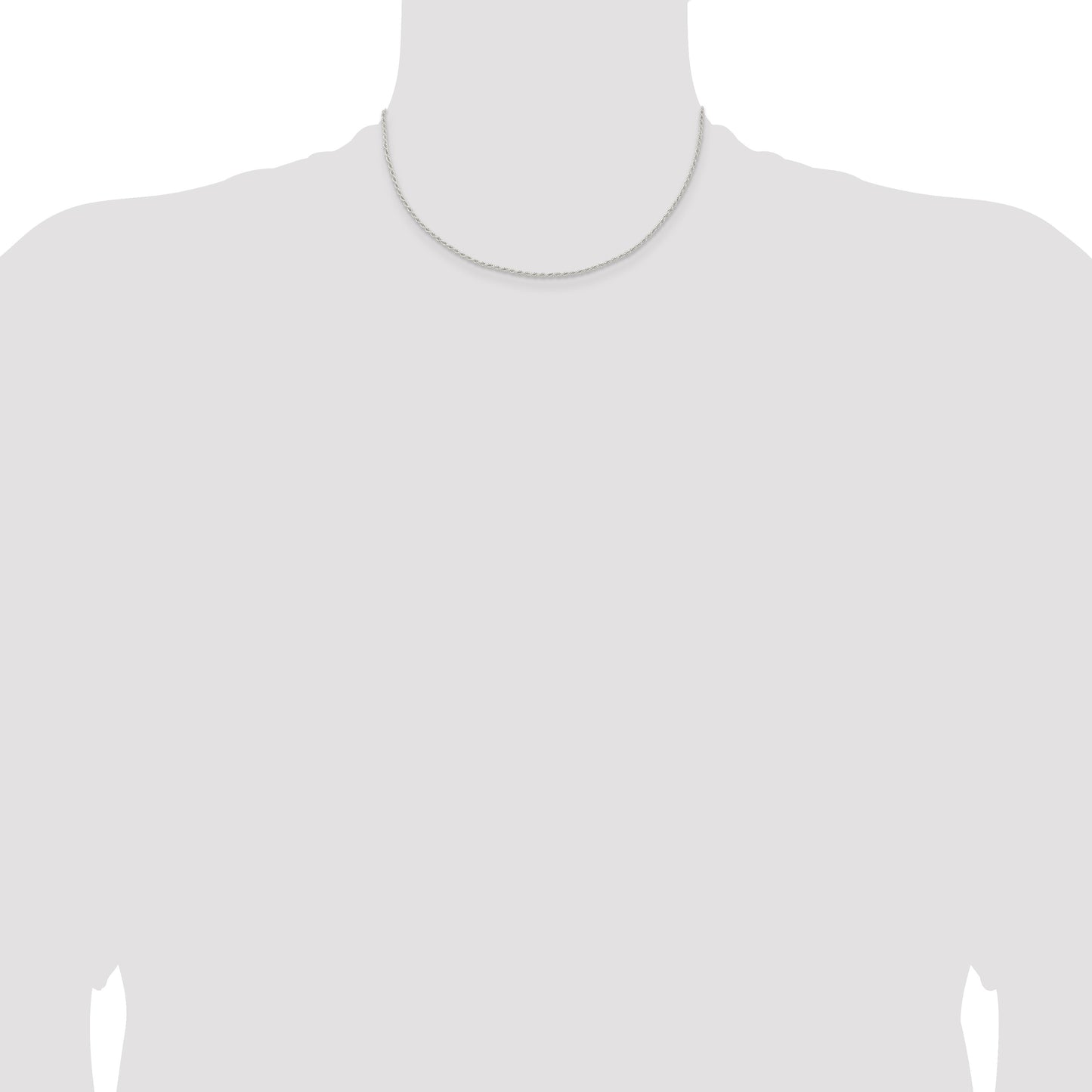 Sterling Silver 1.5mm Solid Rope Chain