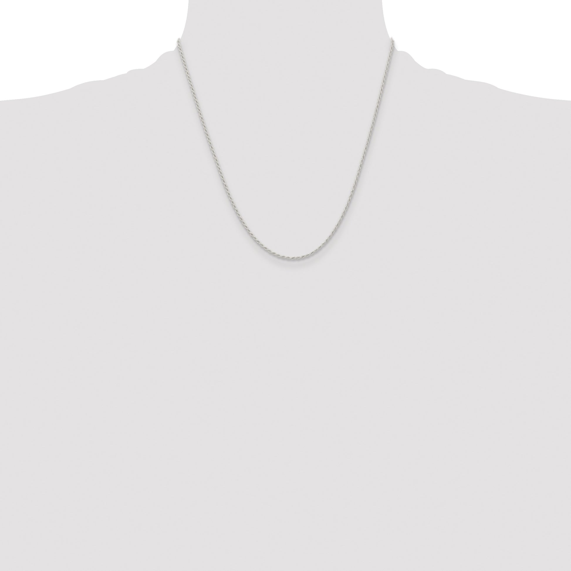 Sterling Silver 1.5mm Solid Rope Chain