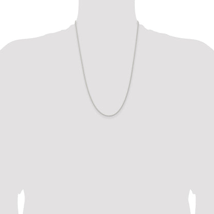 Sterling Silver 1.5mm Solid Rope Chain
